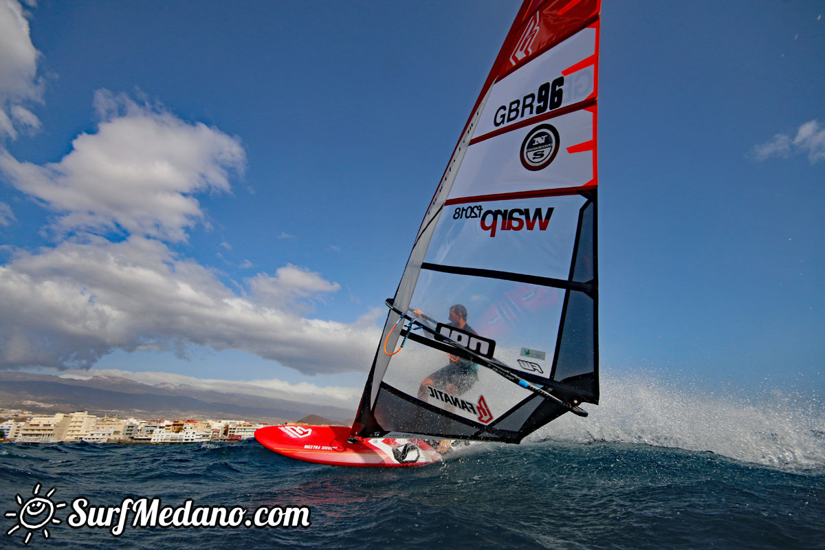 TWS Pro slalom windsurfing training in El Medano Tenerife 01-02-2018 Tenerife