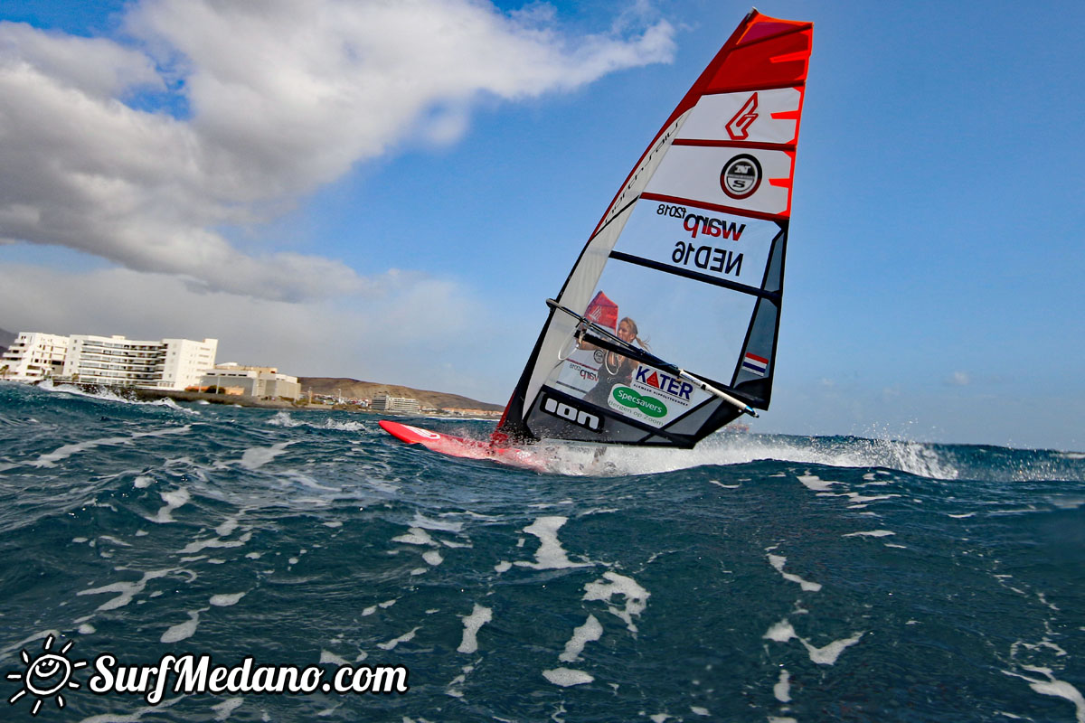 TWS Pro slalom windsurfing training in El Medano Tenerife 01-02-2018 Tenerife