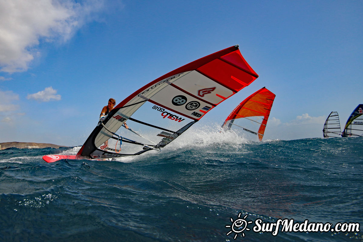 TWS Pro slalom windsurfing training in El Medano Tenerife 01-02-2018 Tenerife