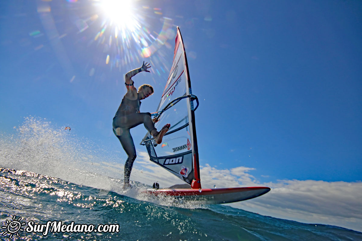 TWS Pro slalom windsurfing training in El Medano Tenerife 04-02-2018 Tenerife