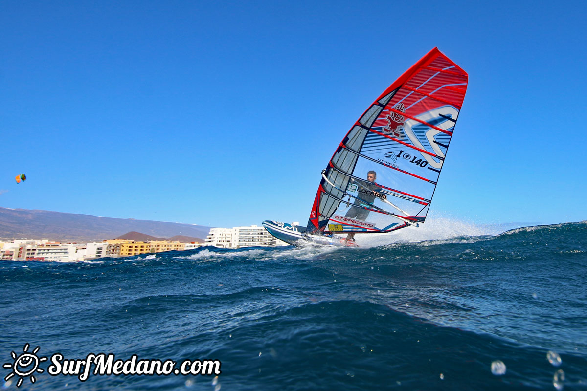 TWS Pro slalom windsurfing training in El Medano Tenerife 04-02-2018 Tenerife