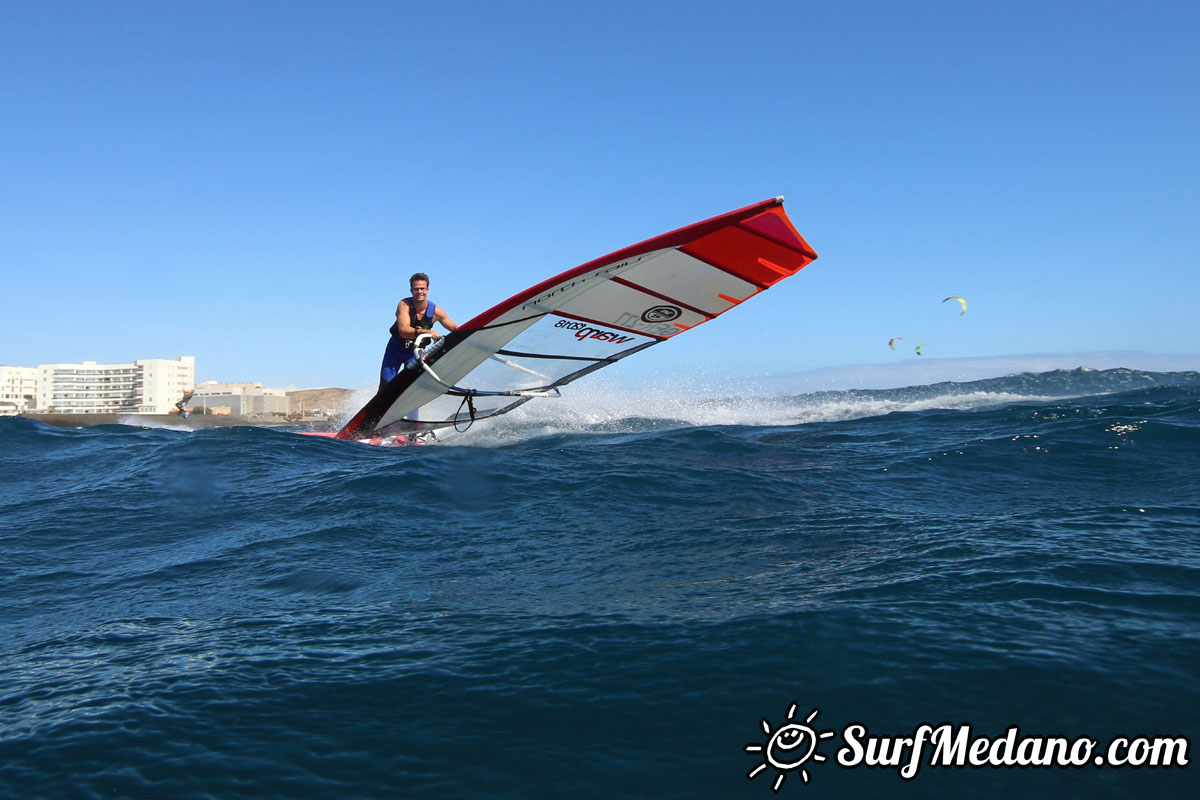 TWS Pro slalom windsurfing training in El Medano Tenerife 04-02-2018 Tenerife