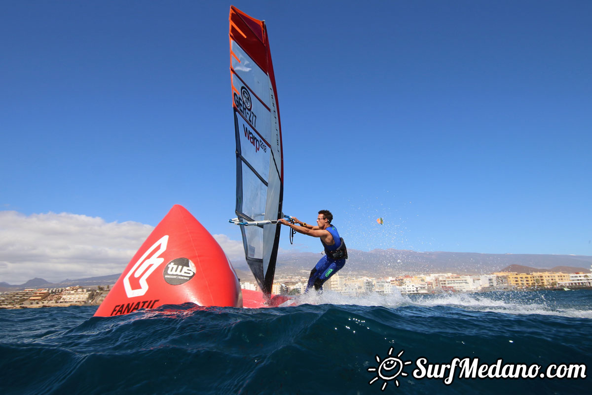 TWS Pro slalom windsurfing training in El Medano Tenerife 04-02-2018 Tenerife