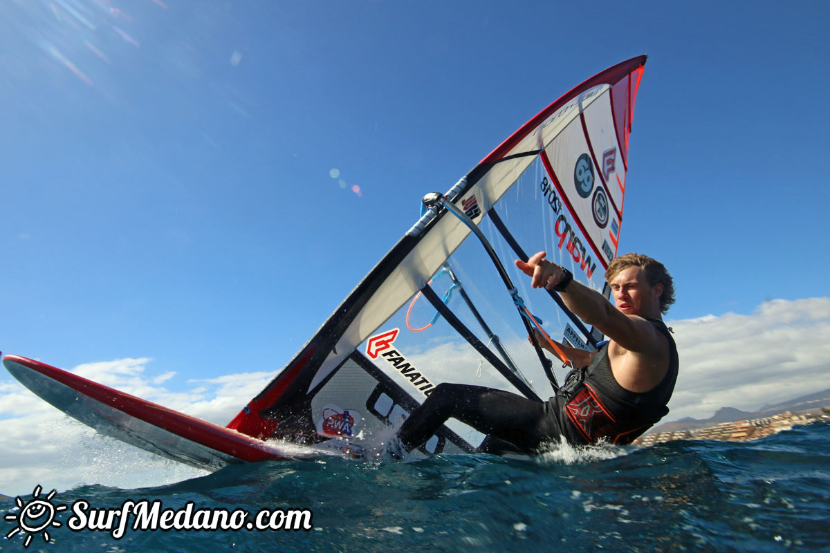 TWS Pro slalom windsurfing training in El Medano Tenerife 04-02-2018 Tenerife