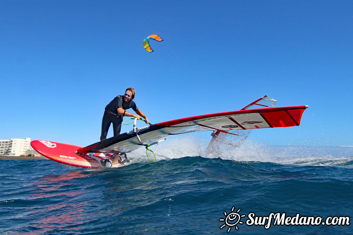 TWS Pro slalom windsurfing training in El Medano Tenerife 04-02-2018 Tenerife