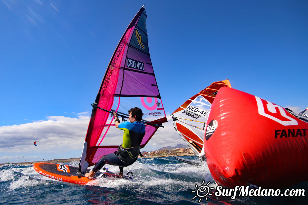 TWS Pro slalom windsurfing training in El Medano Tenerife 04-02-2018 Tenerife