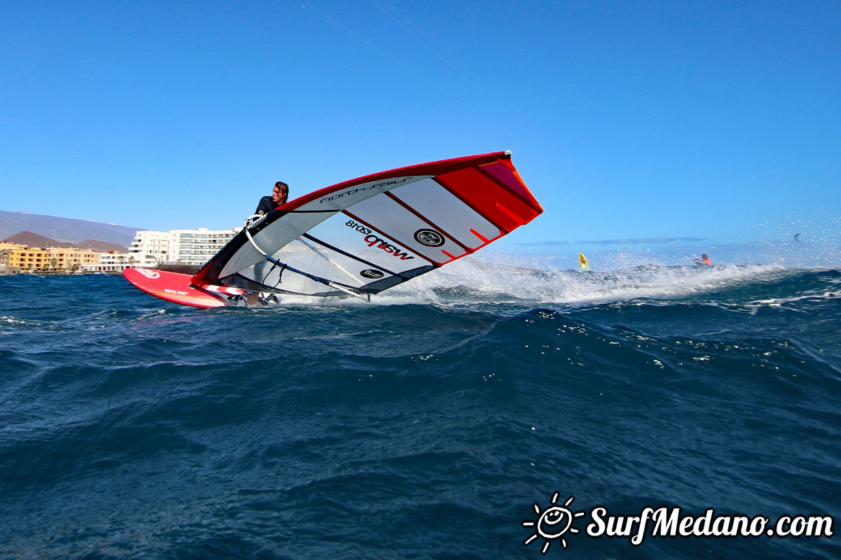 TWS Pro slalom windsurfing training in El Medano Tenerife 04-02-2018 Tenerife