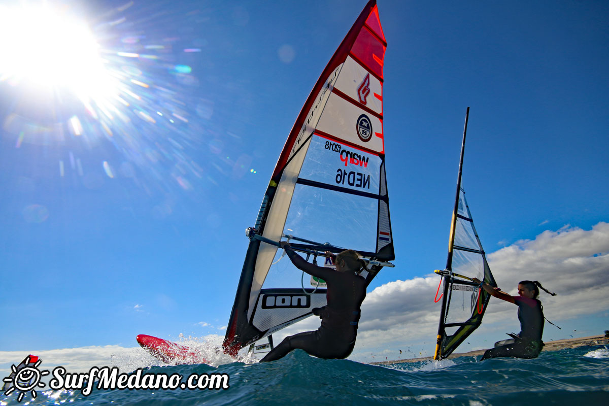 TWS Pro slalom windsurfing training in El Medano Tenerife 04-02-2018 Tenerife