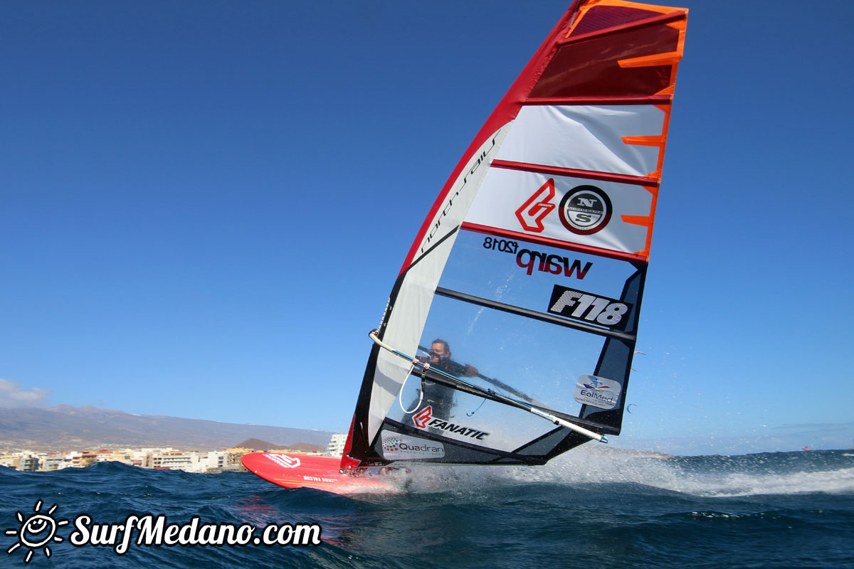 TWS Pro slalom windsurfing training in El Medano Tenerife 04-02-2018 Tenerife