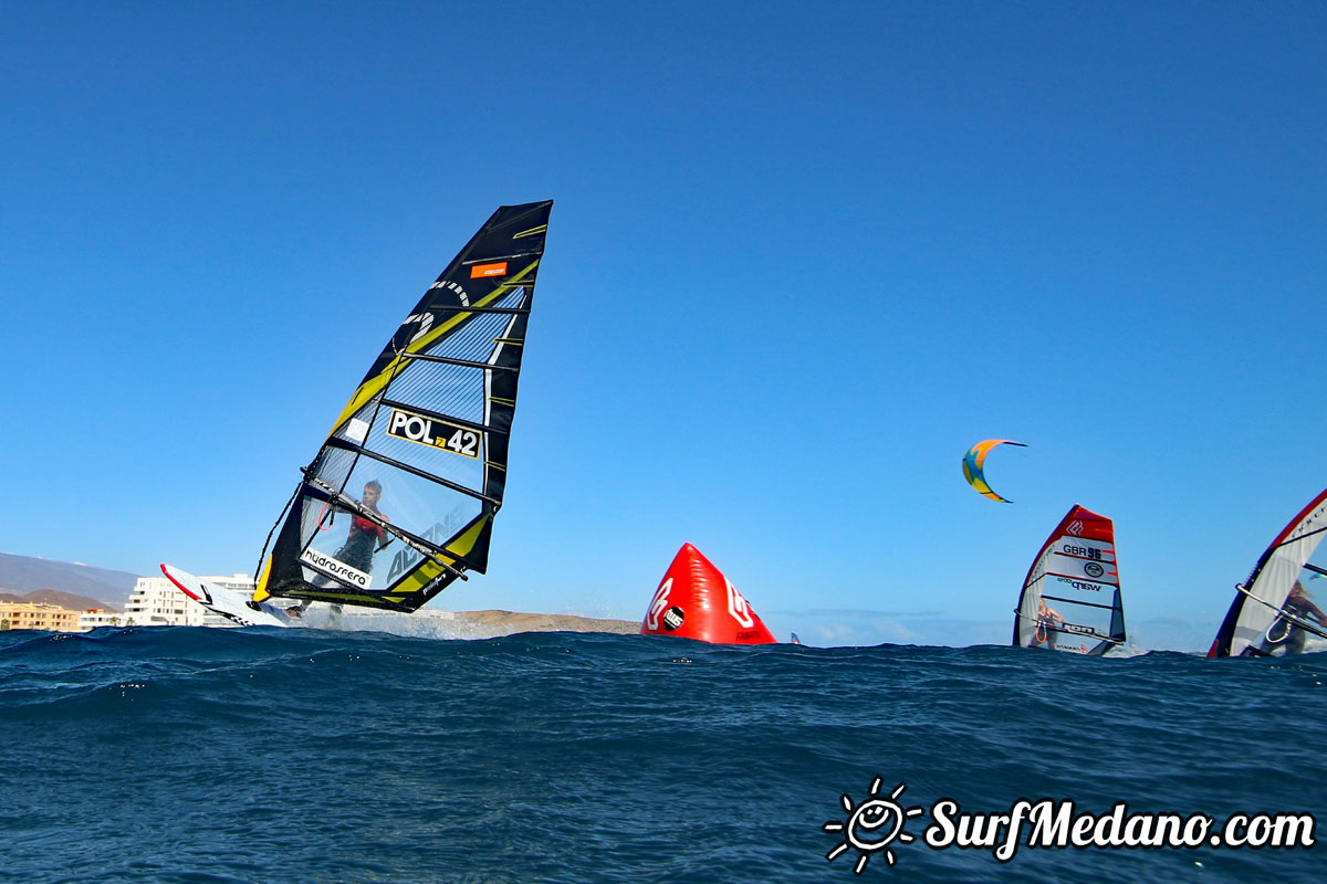 TWS Pro slalom windsurfing training in El Medano Tenerife 04-02-2018 Tenerife