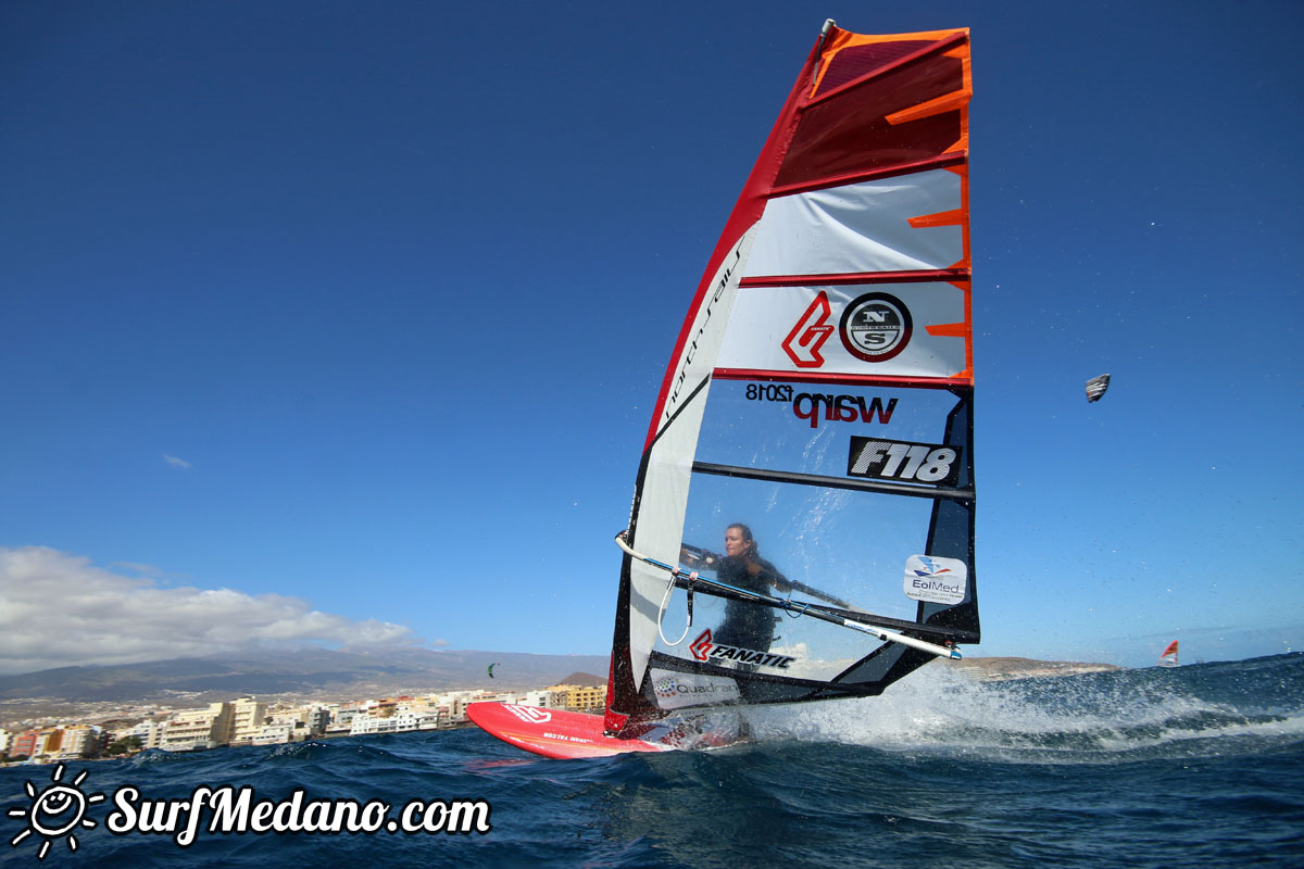 TWS Pro slalom windsurfing training in El Medano Tenerife 04-02-2018 Tenerife