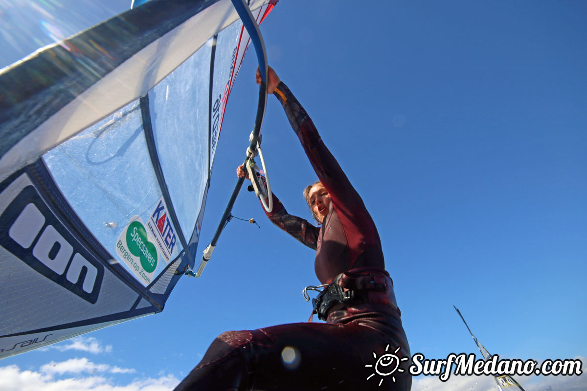 TWS Pro slalom windsurfing training in El Medano Tenerife 04-02-2018 Tenerife