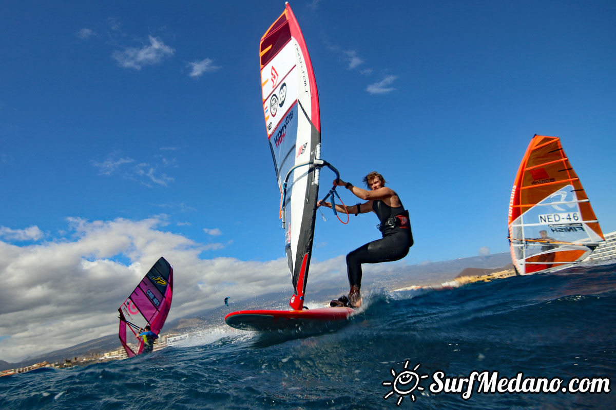 TWS Pro slalom windsurfing training in El Medano Tenerife 04-02-2018 Tenerife