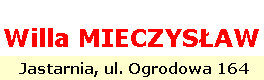 Dom MIECZYSAW w Jastarni, ul.Ogrodowa 146